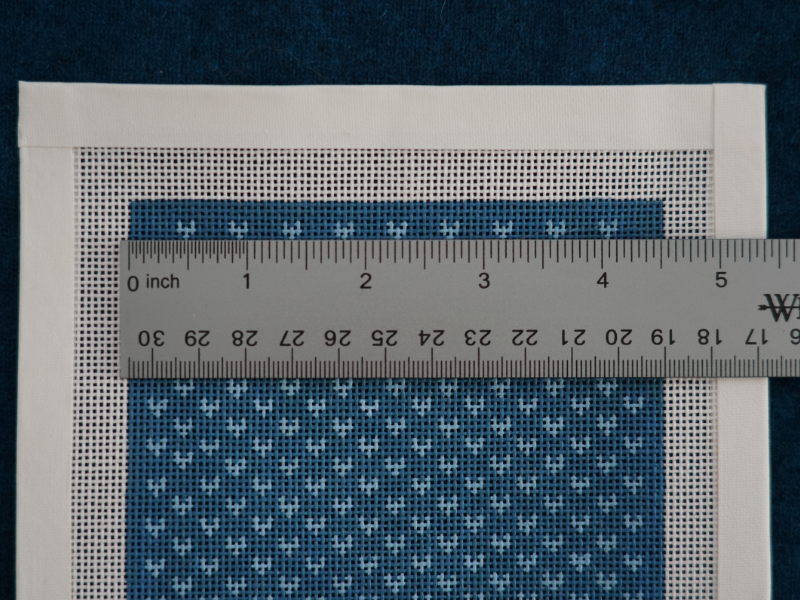 How to measure needlepoint with your canvas and ruler.