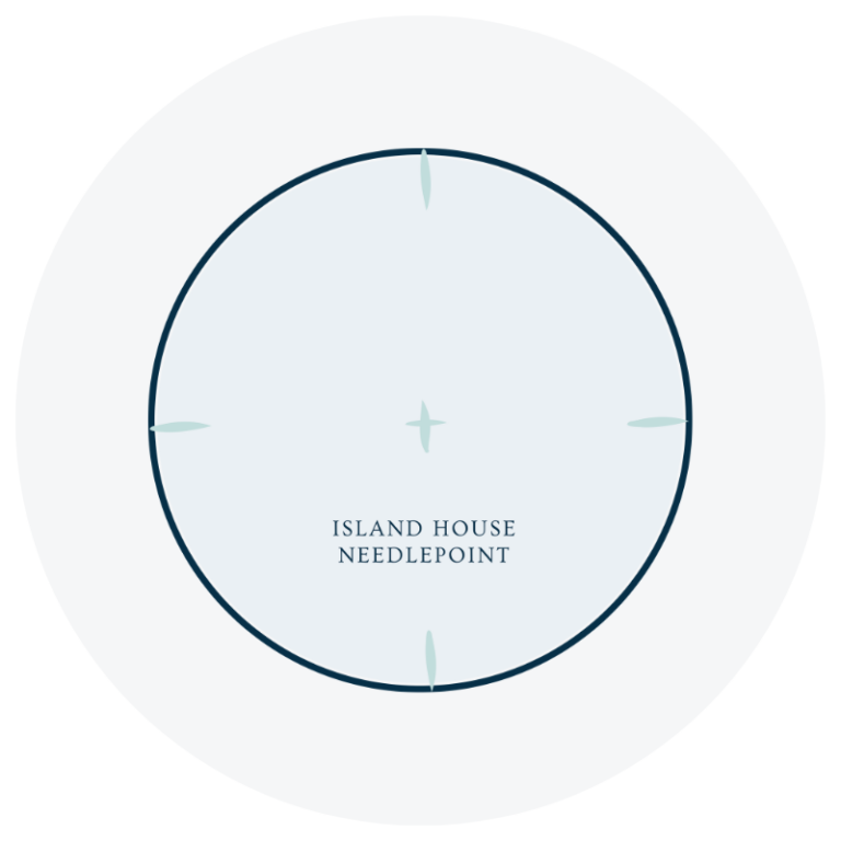 Round Templates Island House Needlepoint