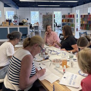 Learn to paint a needlepoint canvas from a chart with Maggie of Love MHB Studio