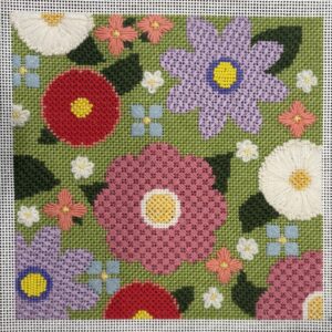 Island House Needlepoint Spring Flowers Class