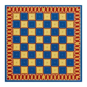 Classic Chessboard Blue & Terracotta