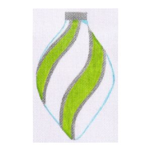 Green White Grey Ornament