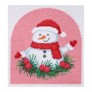 Merry Snowman with Wreath