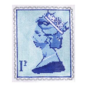 Queen Elizabeth Stamp (Blue)