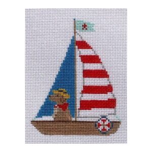 Yellow Labrador in Sailboat