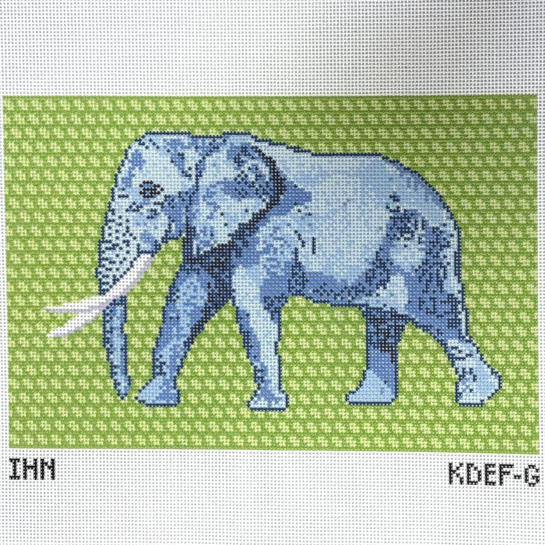 Needlepoint Elephant Canvas | Island House Needlepoint | Thorn Alexander