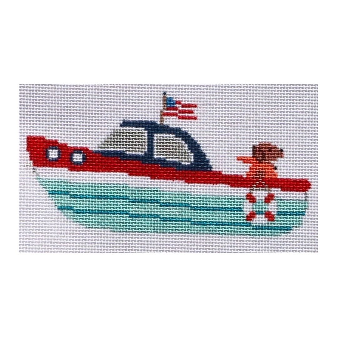 chocolate-lab-speedboat-needlepoint-canvas-CV-3028-CLABSB-18